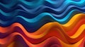 Ethereal Dimensions: 3D Psychedelic Shapes with Blue-to-Orange Color Gradient