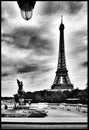 Ethereal Drama: Contrast in Monochrome - Eiffel Tower, Paris