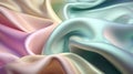 Ethereal Elegance, Abstract Silk Fabric in Pastel Ombre, a Symphony of Serenity. Generative AI