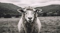 Ethereal Elegance: A Captivating Portrait of a Serene Sheep