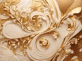 Ethereal Elegance: Ivory & Gold Abstract Background for Luxurious Spaces