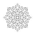 Ethereal Enigma Mandala coloring book page