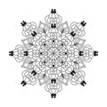 Ethereal Enigma Mandala coloring book page