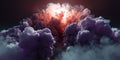 Ethereal Explosive Cloud Formation with Pastel Hues and Dramatic Smoky Background in Artistic Style Royalty Free Stock Photo