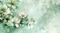 Ethereal Floral Illustration with White Cosmos Flowers