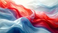 Ethereal Flowing Waves of Red White and Blue Fabric Texture abstract background Royalty Free Stock Photo