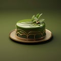 Ethereal Foliage: A Photorealistic Khaki Cake In Unreal Engine 5