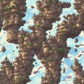 Ethereal Forts - Seamless Repeatable Pattern - Generative AI