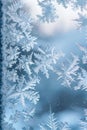 Ethereal Frost Patterns on Winter Windowpane Royalty Free Stock Photo