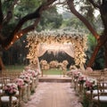 Ethereal Garden: A Dreamy Outdoor Wedding Royalty Free Stock Photo