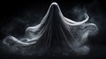 Ethereal Ghost In Flowing Fabrics: A Hauntingly Beautiful Artwork