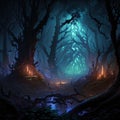 Ethereal Glade in Banshee\'s Thicket - AI Generative By Halloween AI