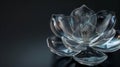 Ethereal Glass Blossom: 3D Floral Elegance