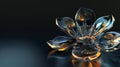Ethereal Glass Blossom: 3D Floral Elegance
