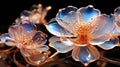 Ethereal Glass Blossoms Radiating Luminescent Delicate Beauty GenerativeAI