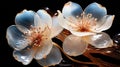 Ethereal Glass Blossoms Radiating Luminescent Delicate Beauty GenerativeAI