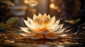 Ethereal Harmony: Golden Lotus of Spiritual Connection