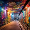 Ethereal Hidden Gem: Vibrant Underpass in Tokyo& x27;s Metropolis