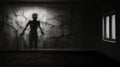 Ethereal Horror: Twisted Silhouette In A Room - 8k Web-based Art