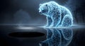 Mystical Ice Bear Reflection Royalty Free Stock Photo