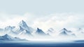 Ethereal Illustration Of Isolated Icy Altai Mountains