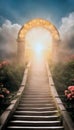 Gateway to Enlightenment: Stairway to Radiance Royalty Free Stock Photo