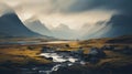 Ethereal Images Of Iceland\'s Serene Landscape With Mountains And Rain