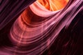 Ethereal Light Patterns in Antelope Canyon's Rock Formations. Generative ai Royalty Free Stock Photo