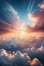 Ethereal lights, dreamy clouds, and a sense of magic for romantic fantasies Royalty Free Stock Photo