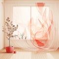 Ethereal Love: Abstract Lines and Patterns in Vibrant Reds and Soft Pinks