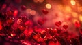 Ethereal Love, A Whimsical Symphony of Crimson Hearts Dancing in Mid-Air