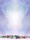 Ethereal Magical Angel Wings Blue Background