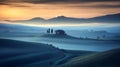 Ethereal Minimalism: Tuscany Sunrise And Impressionist Landscapes