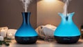 Ethereal Mist Capturing the Serenity of a Relaxing Essential Oil Diffuser on National Rela.AI Generated