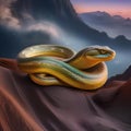 An ethereal, multi-dimensional serpent, slithering between the folds of space-time in search of cosmic knowledge4