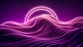 Ethereal Neon Wave Mesmerizing Purple Flow in Abstract Background