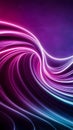 Ethereal Neon Wave Mesmerizing Purple Flow in Abstract Background