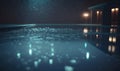 Ethereal Night Swimming Pool for Relaxation and Meditation.
