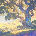 Ethereal Opal Orchard: A Fantastical Landscape