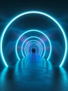 An ethereal, otherworldly tunnel filled with a mesmerizing vortex of pulsating neon lights that creates an immersive
