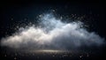 Ethereal particle cloud displaying dust particles dark background abstract image mystical atmosphere artistic viewpoint