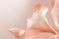 Ethereal peach flower on gradient background. Neural network AI generated