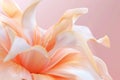 Ethereal peach flower on gradient background. Neural network AI generated