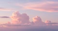 Ethereal Pink Clouds: A dreamy Sunset Skyscape. Pastel Clouds, Beautiful Cloudscape Royalty Free Stock Photo