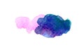 Ethereal pink to deep blue gradient watercolor splash, creating a serene, abstract background with a dreamy texture