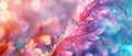 Ethereal plumage hues blending in bokeh dreamscape perfect for background art