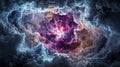 Ethereal quantum space travel visualization cosmic nebula digital art outer space spectacular view sci-fi concept