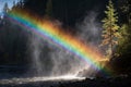Ethereal Rainbow Flares on Black Background Royalty Free Stock Photo