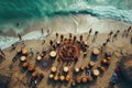 Ethereal Rhythms: Beachside Drum Circles in Harmony with Nature