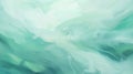 Ethereal Seascapes: A Mint Green Abstract Painting Inspired By Loish